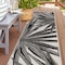 World Rug Gallery Tropical Leaves Nature Inspired Indoor/Outdoor Runner Rug 2' x 7' Black 4030BLACK2X7 - alternate 1